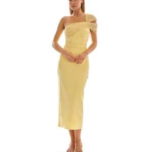 Alicia Dress Midi Kleid - Gelb