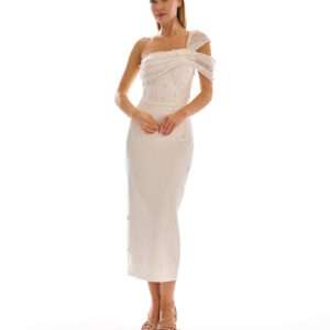 Alicia Dress Midi Kleid - Weiß